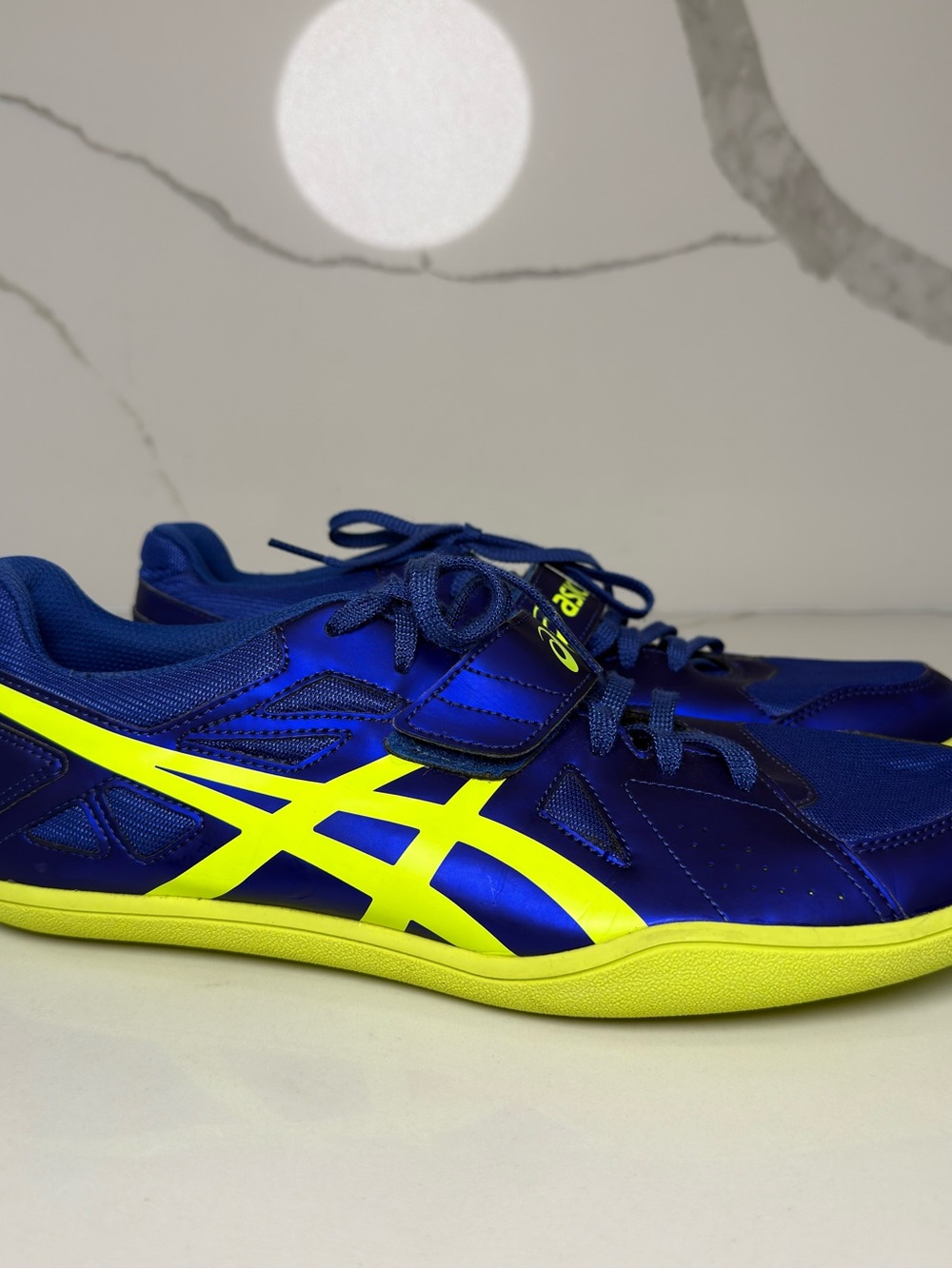 Asics Hyper Throw 3 Men's Size 12 Blue Field Throwing Shoes FLAW NOTE